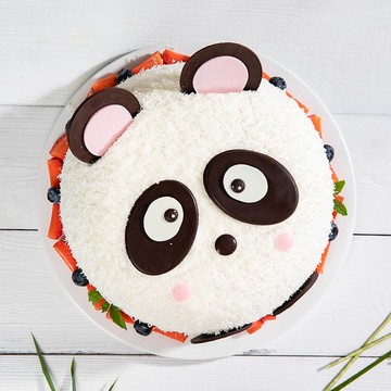 卡通熊猫奶油蛋糕 12寸